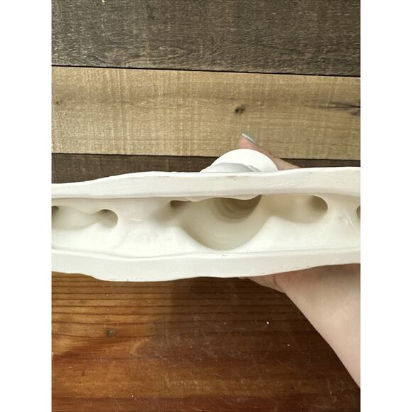 Ready to Paint Ceramic Snowman Snowflakes Snow Holiday Winter Decor 10” Long - Picture 5 of 5